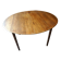 Elegant round teak table with extension.