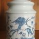 Olive pot decoration Blue moustiers in faience of Desvres GF Fourmaintraux