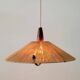 Vintage sisal hanging lamp by Temde Leuchten, 1965