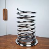 Vintage chrome spring-shaped umbrella stand