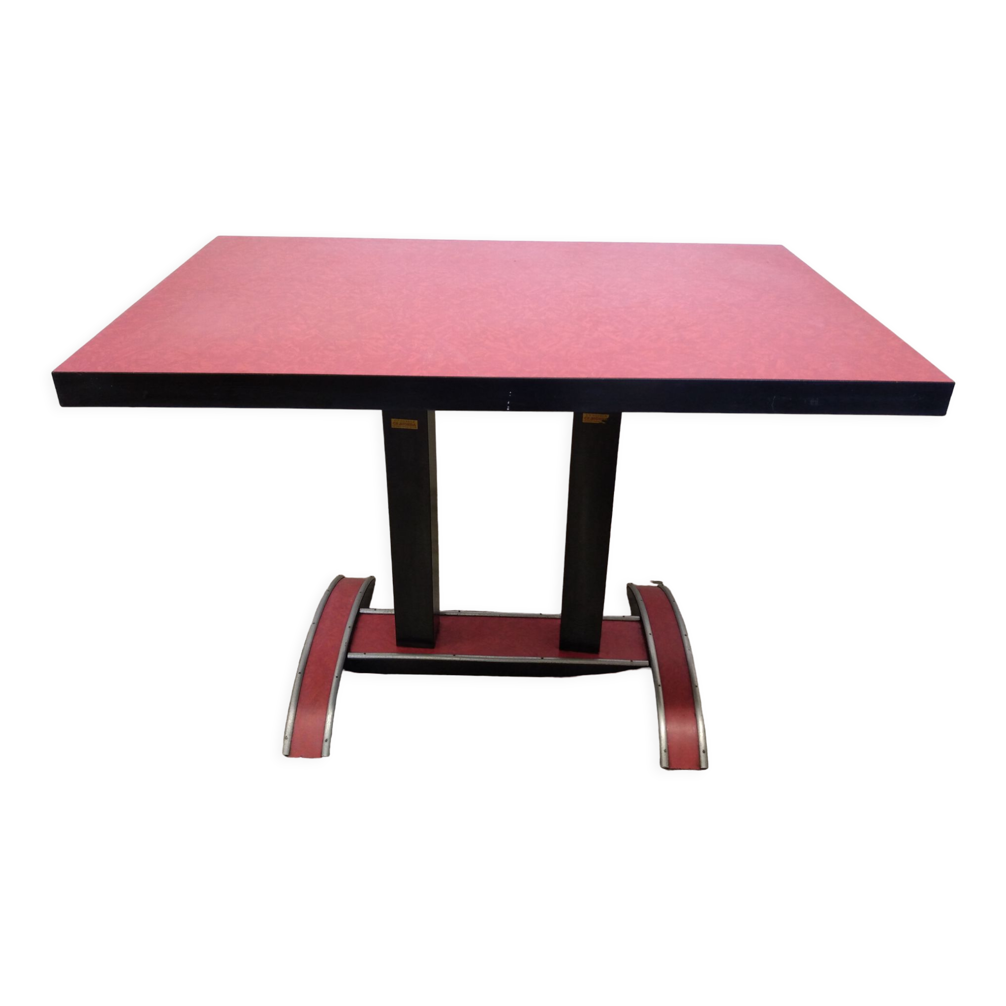 Red bistro table 50s