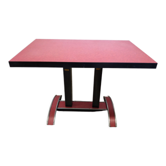 Table bistrot rouge années 50