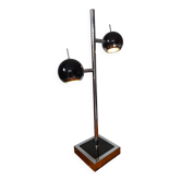Vintage black and chrome eyeball lamp Seylumiere model Hary