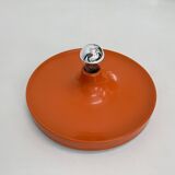 Honsel orange space age disc lamp , 1970s selected by Charlotte perriand