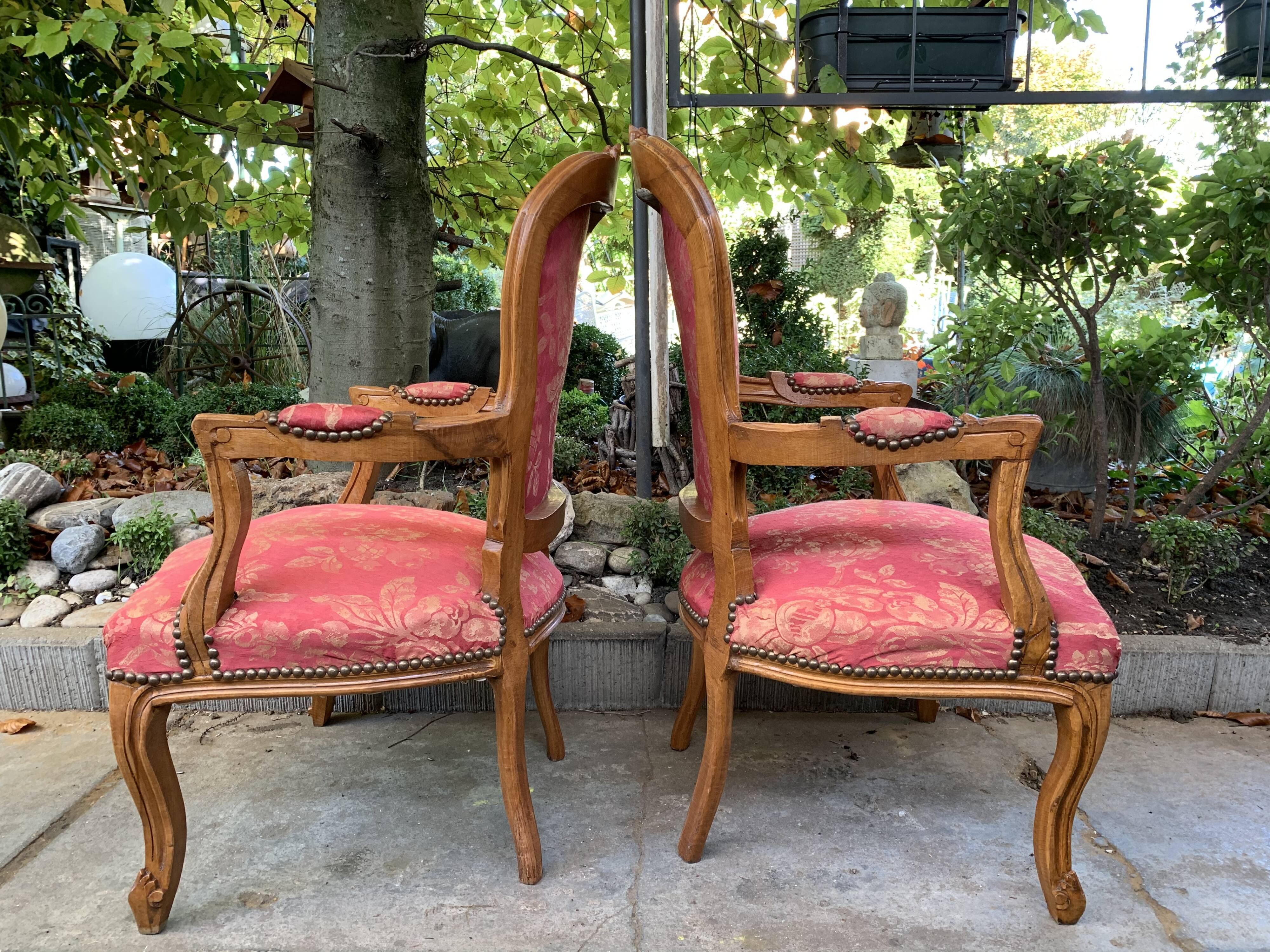 Pair of pink armchairs