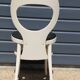 Baumann white seagull chair with black leatherette