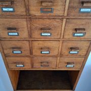 Very large vintage workshop furniture with 30 drawers, haberdashery compartments.