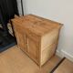 Vintage wooden renovated sideboard, 2 doors and 1 drawer.