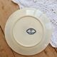 Assiette plate ancienne terre de fer - Badonviller modèle Roses