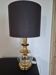 Vintage Art Deco lamp, brass and glass,