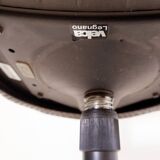 vintage swivel office chair in brown skai by Velca Legnano for Jules Wabbes