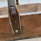 Authentic wooden crate basket with metal handle, old 1950s