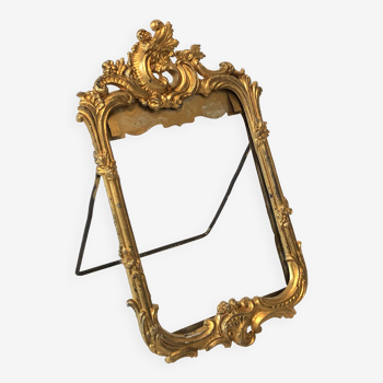 Old golden brass table frame