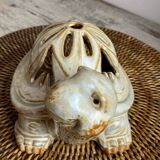 Ceramic turtle candle holder