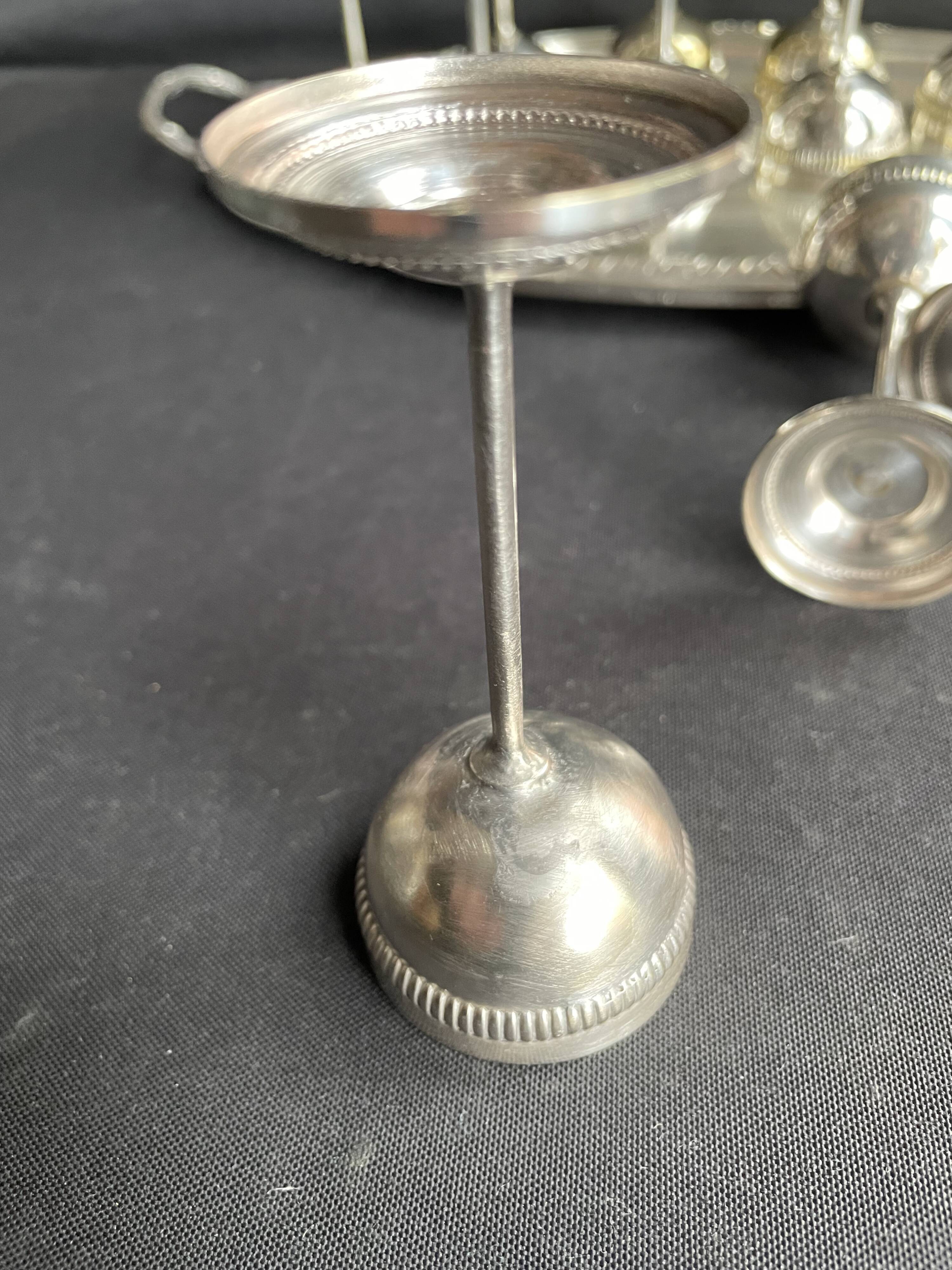 Liqueur service – Silver plated