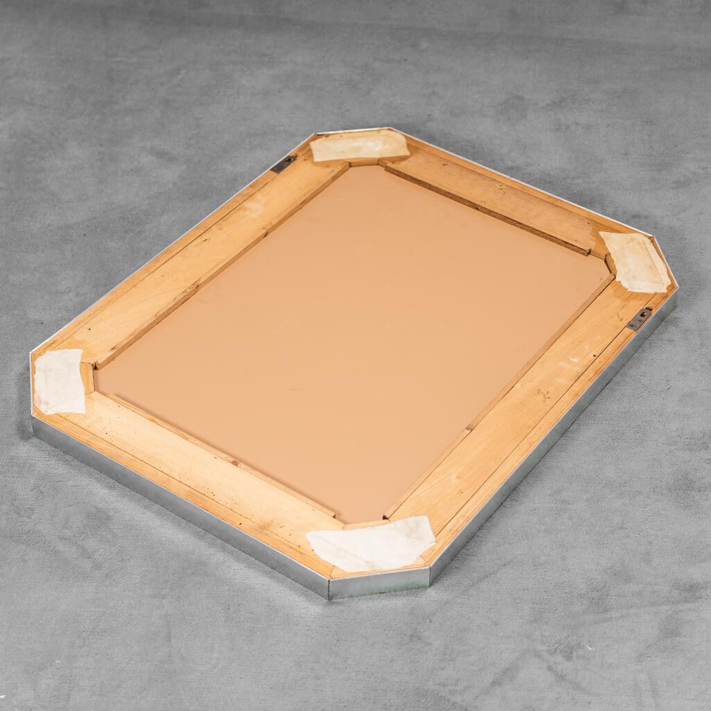 Wall mirror glass metal 70s vintage modern