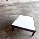 Mid-Century Warm Brown Wood Low Side Table with Sleek Profile (1950s–60s)