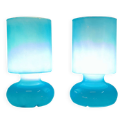 Paire de lampes vintage Ikéa Lykta bleues