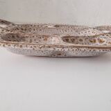 Dish with aperitif compartment / empty pocket signed Austruy Vallauris