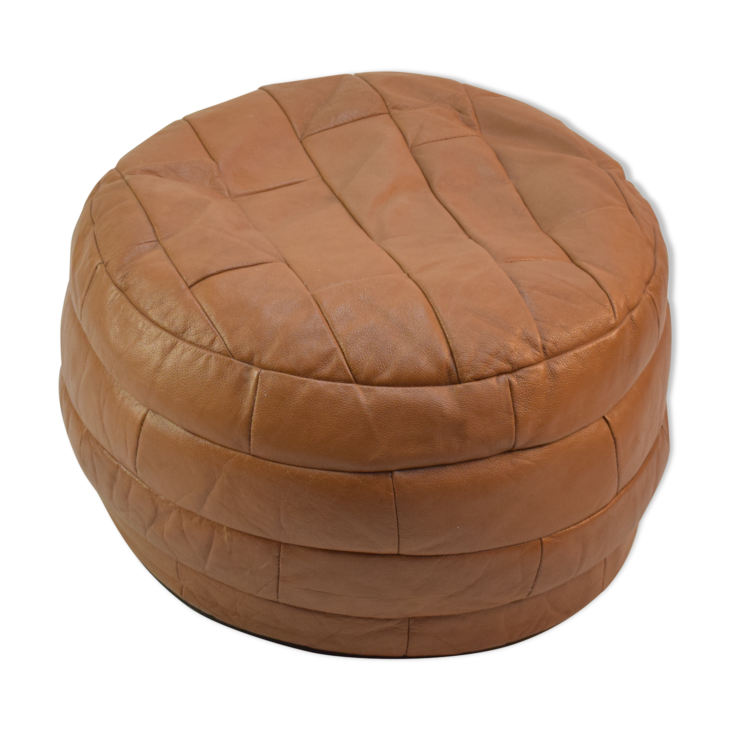 Leather round Pouf De Sede, 70