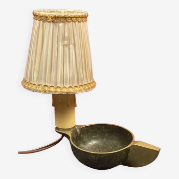 Ancienne lampe bougeoir bronze