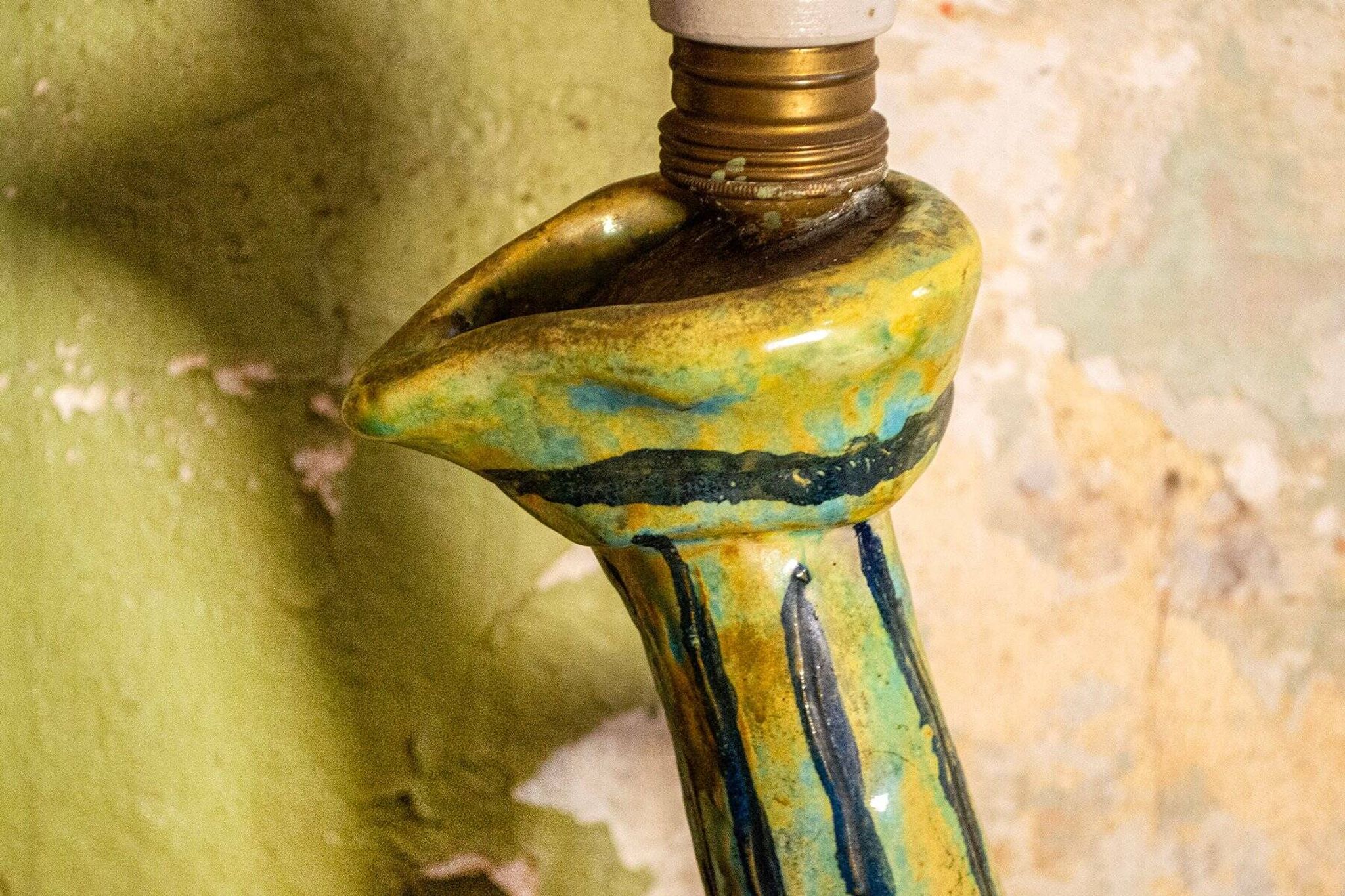 Lampe sculpturale en céramique, Italie, années 60