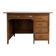 Bureau industriel vintage en bois massif brun
