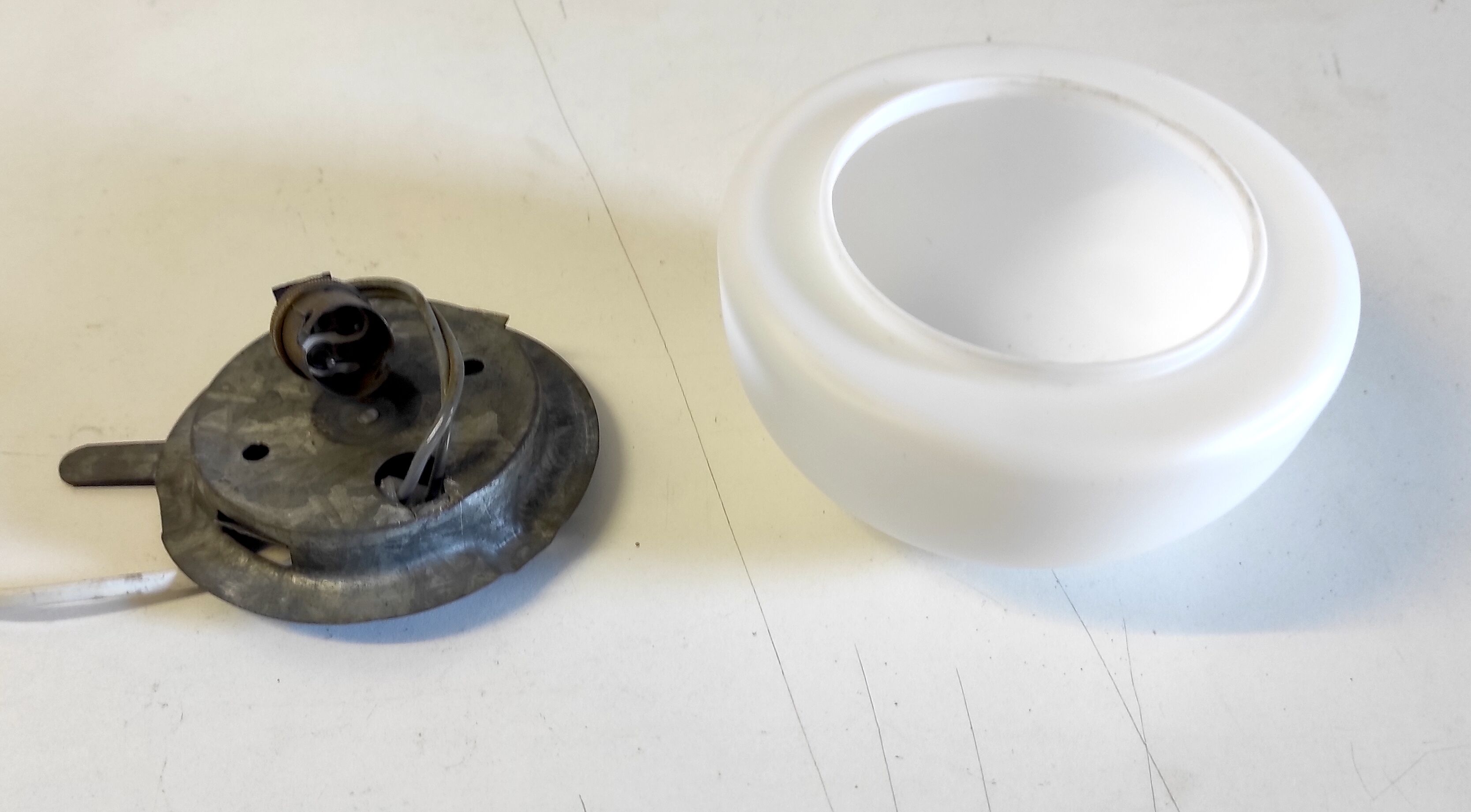 White opaline ceiling lamp wall lamp 50s 60s