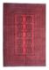 Red Burgundy Wool Handmade Afghan Rug, Large Geometric Carpet 164 x 237 cm