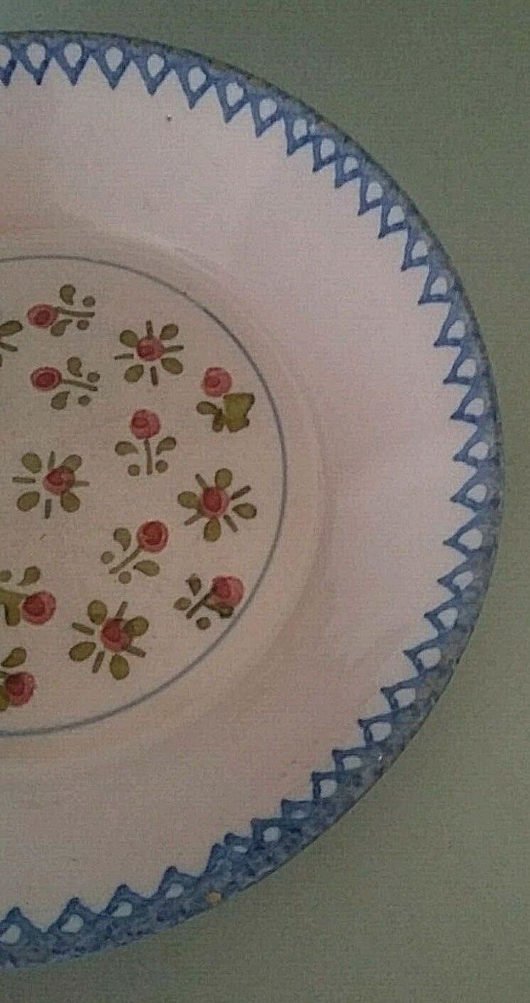 Hollow plate in earthenware, early twentieth century