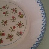 Hollow plate in earthenware, early twentieth century