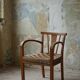 Modern Danish lounge chair in beech and paper cord, in the style of Frits Schlegel.