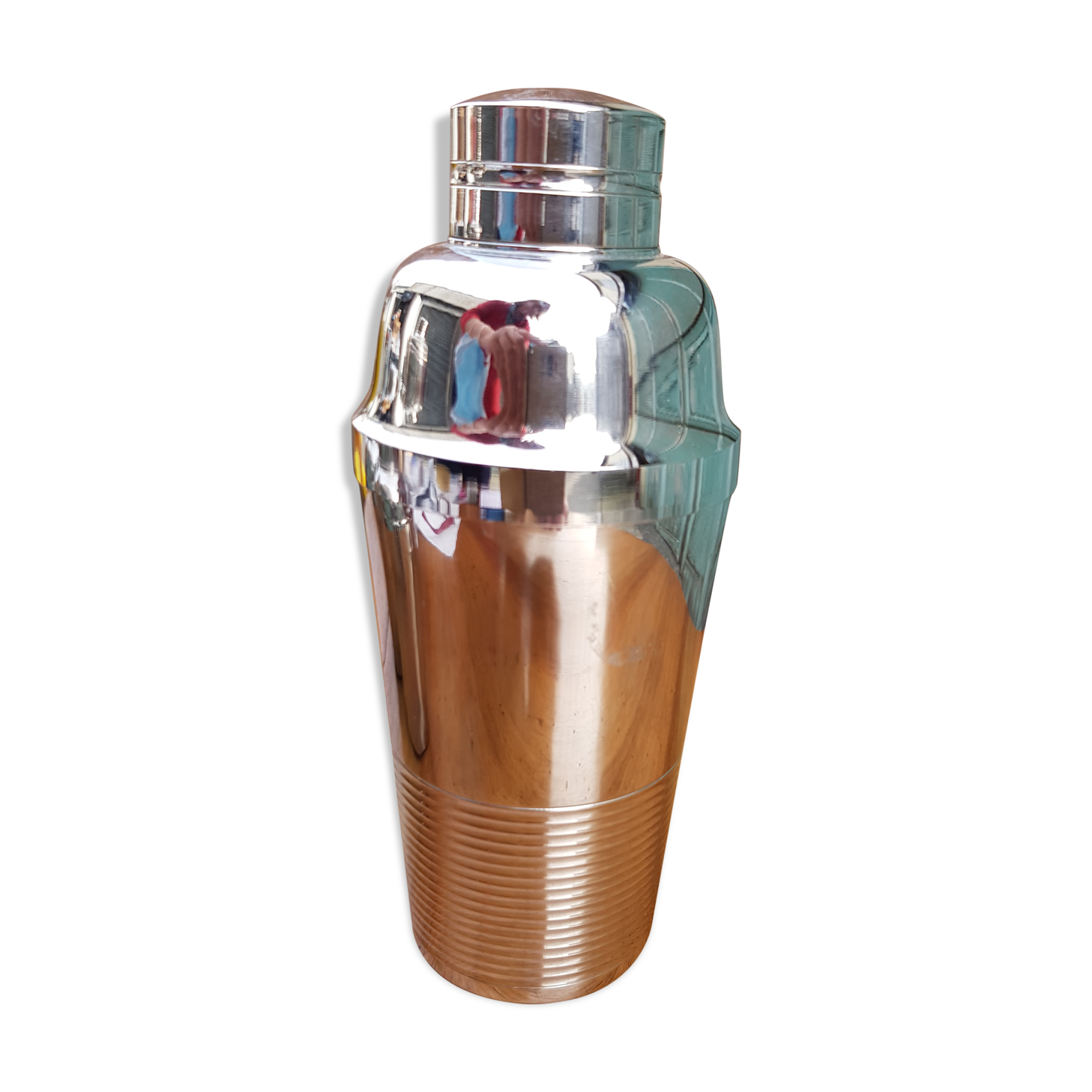 Old silver metal shaker