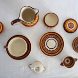 Henriot Quimper earthenware duo coffee service