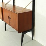 Teak Modular Wall System by Louis van Teeffelen for WéBé, 1955