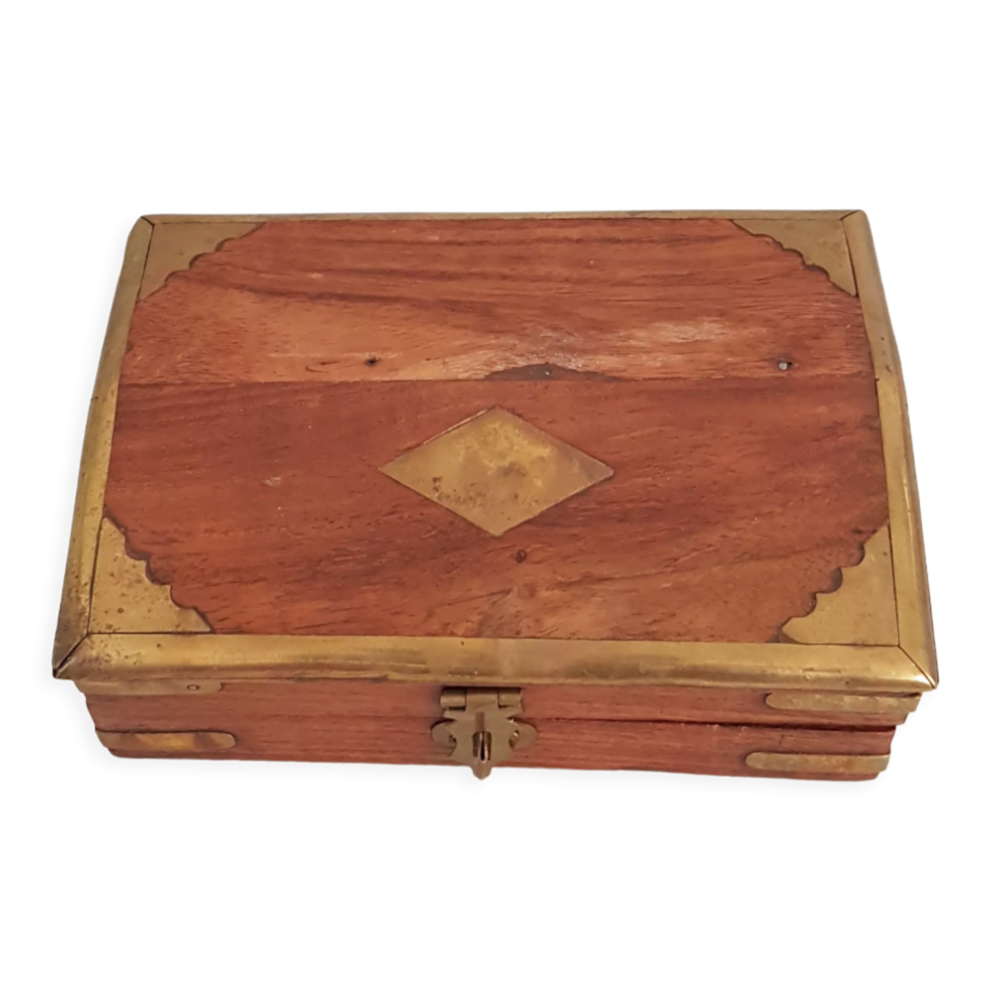 Wooden and brass box