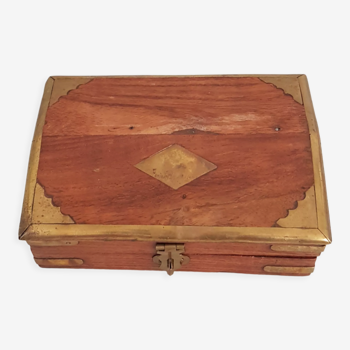 Wooden and brass box