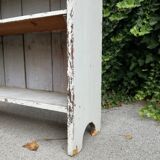 Old white shelf in weathered pine