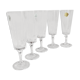 5 Arcques crystal champagne flutes