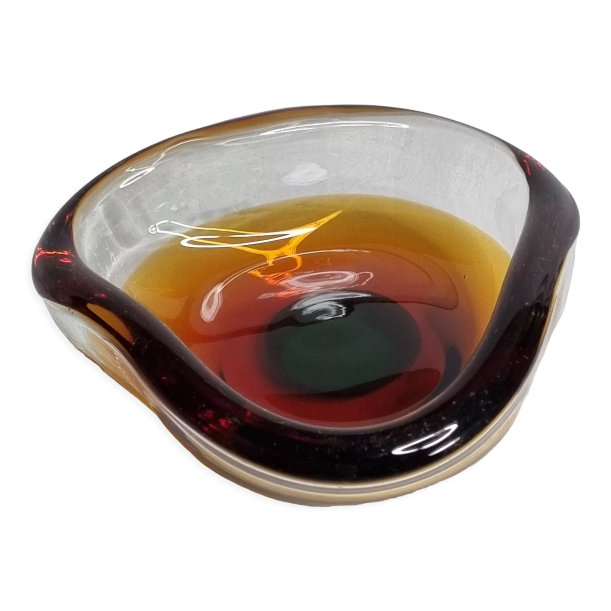 Vide poche Sommerso en verre de Murano, Italie années 60-70