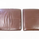 Danish armchair brown leather 60s