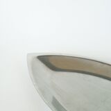 Plat en inox oval, Design, 1970 -  49 X 22 cm