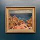 Original Swedish Oil on Panel – “Coastal motif” by Unknown Artist – Vintage & Framed – 53 × 46 cm (20.8" x 18.1")