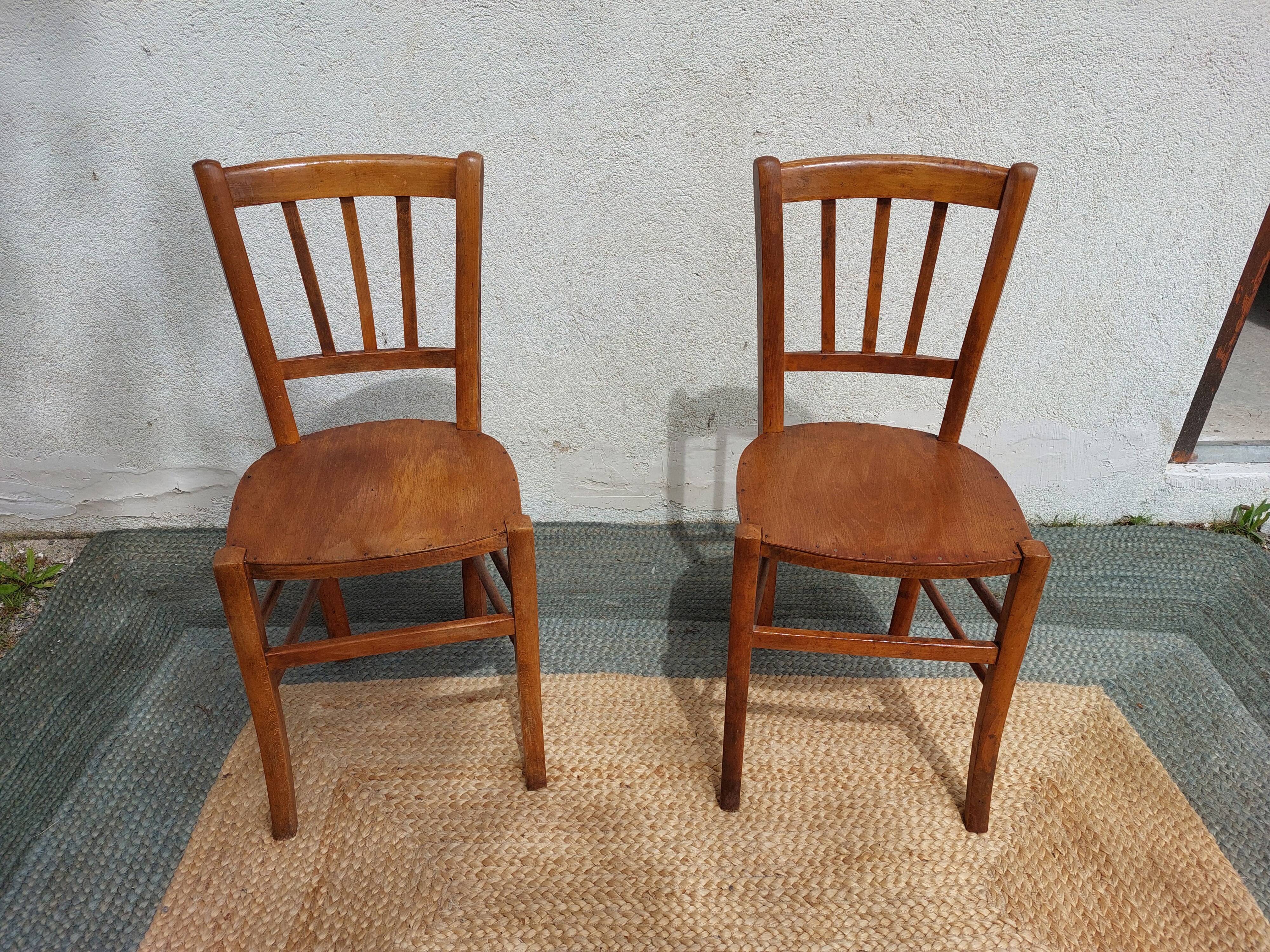 pair of bistro chairs