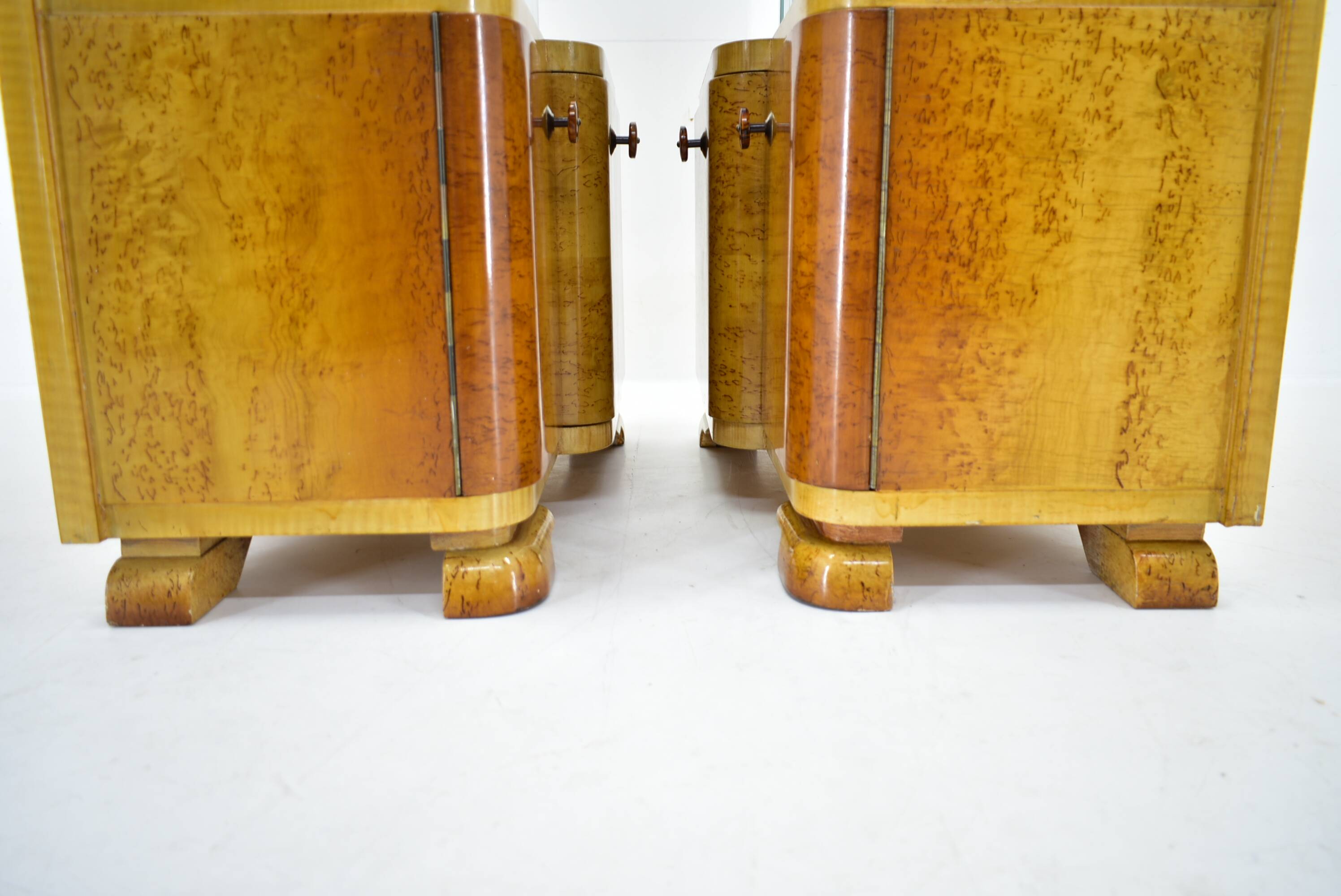1939s set of Art Deco bedside tables, Czechoslovakia