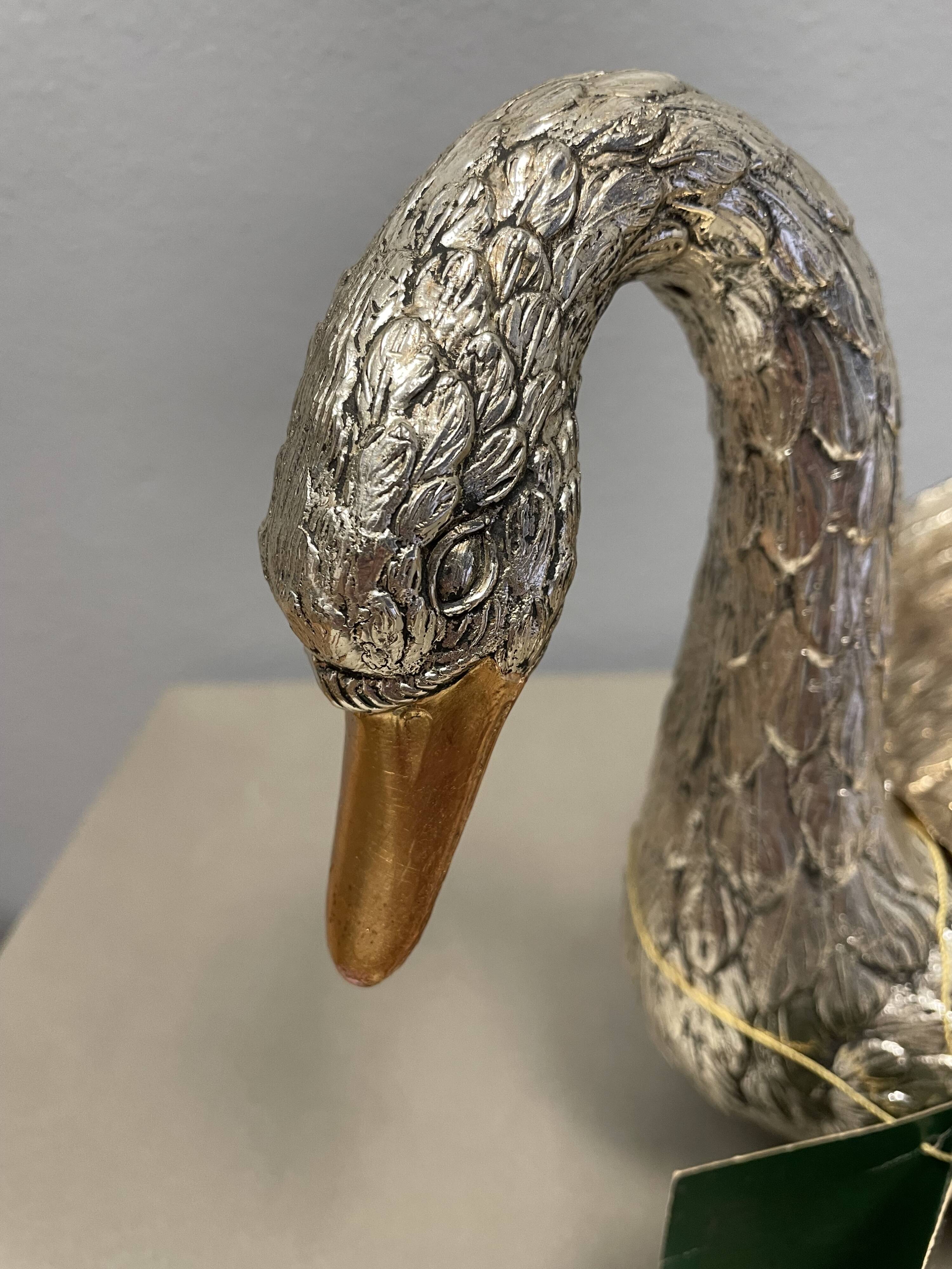 Ice bucket, swan, Mauro Manetti