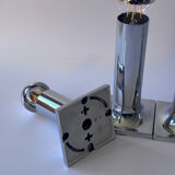 Space Age ceiling lights in chrome by Rolf Krüger for Staff Leuchten, A