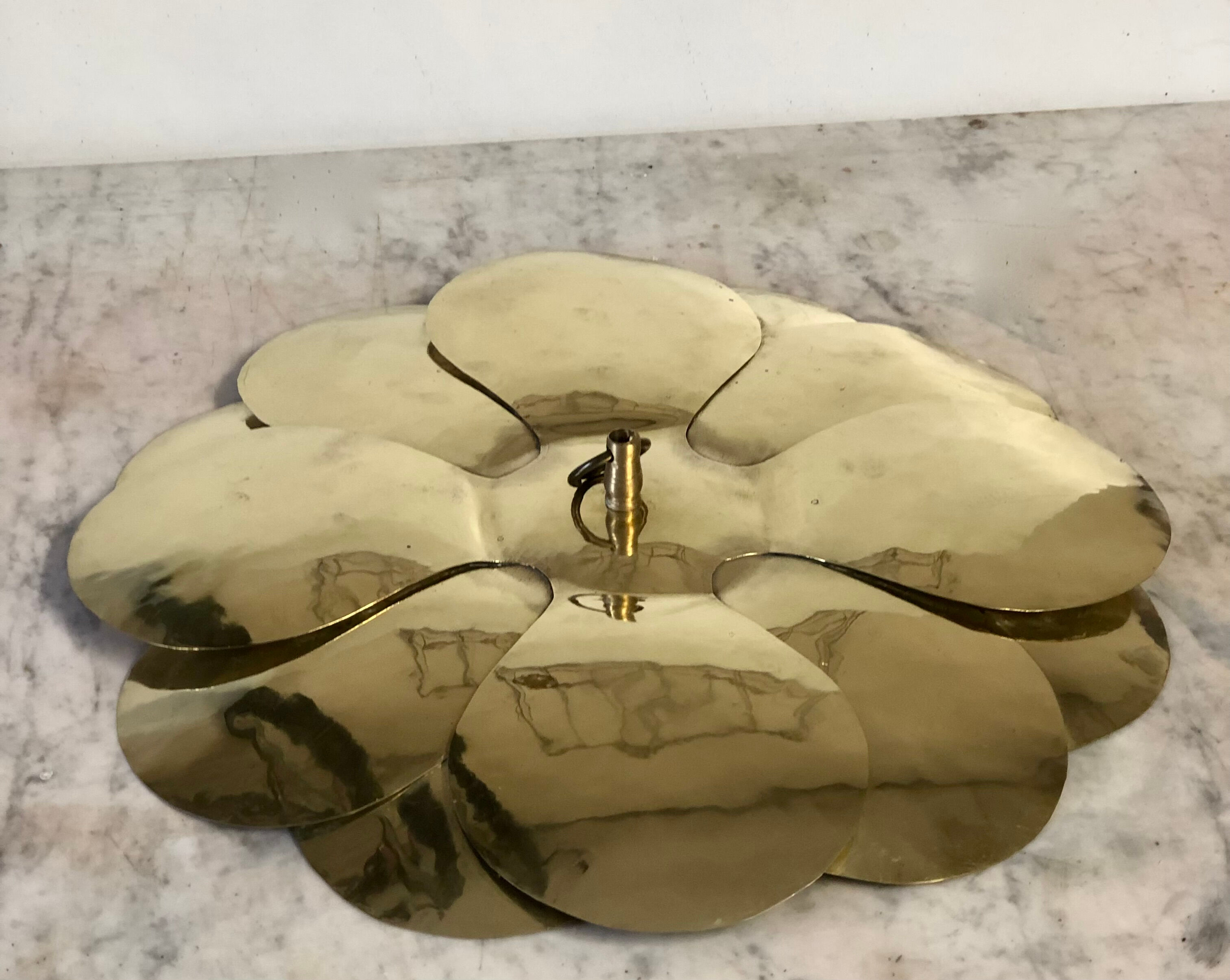 Ceiling lamp brass flower