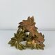 Bougeoir laiton trio de fleurs, vintage