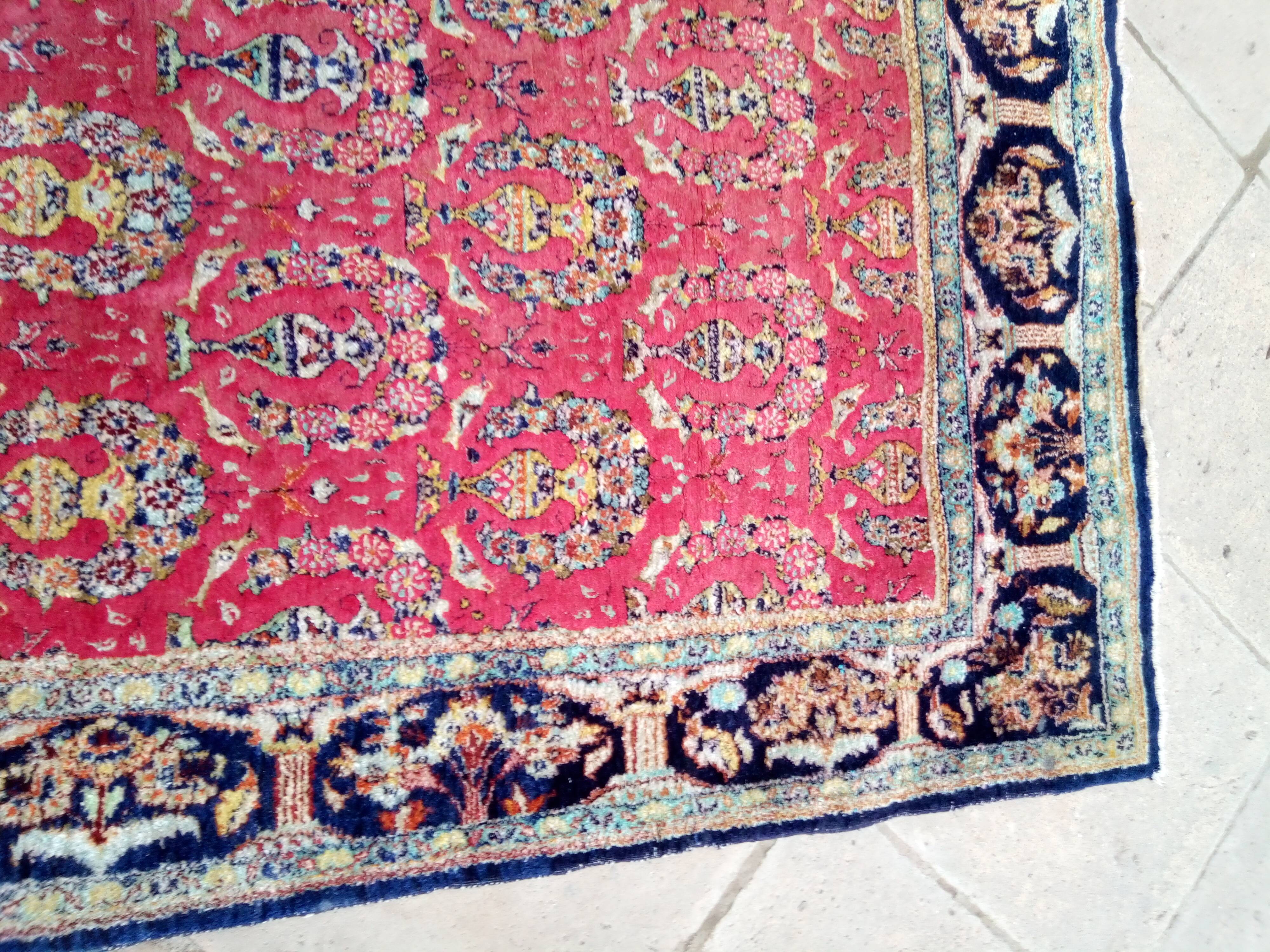 Persian carpet, silk ghoum 168 x 106